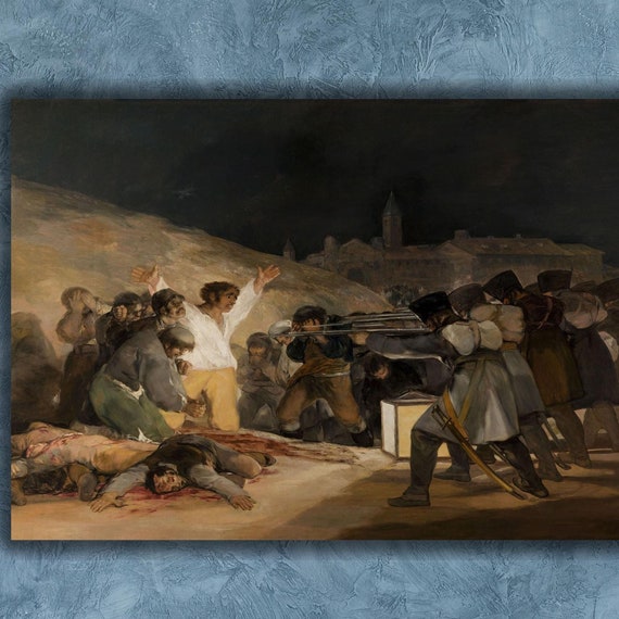 Francisco Goya El Tres De Mayo Art Print Francisco Goya The Third Of May Art Print Exhibition Poster Print Vintage Art