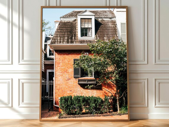 Georgetown Historic Brick House Washington DC Urban Photo Poster