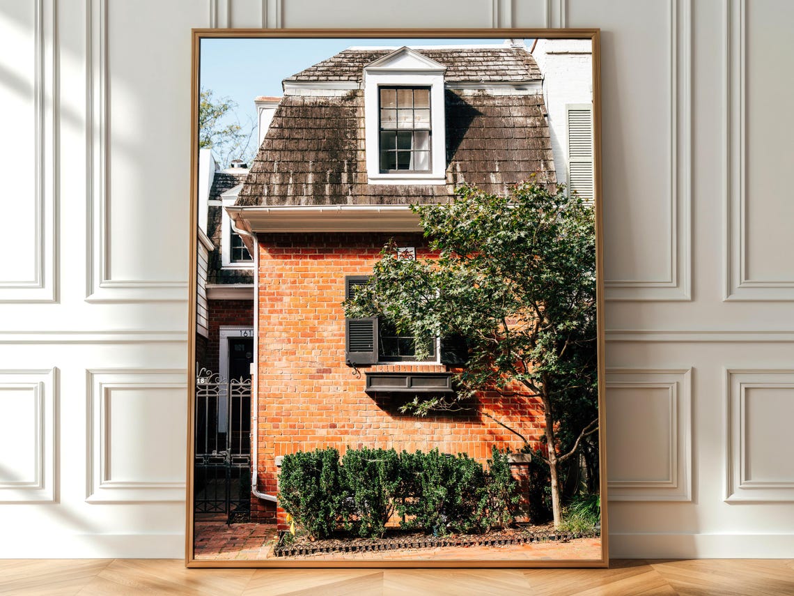 Georgetown Historic Brick House Washington DC Urban Photo Poster