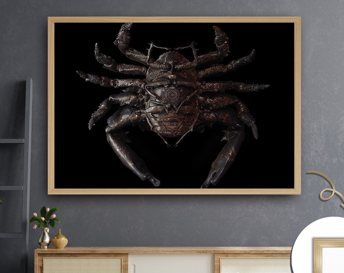 Abstract Crab Surrealism, Sea Life Art Print