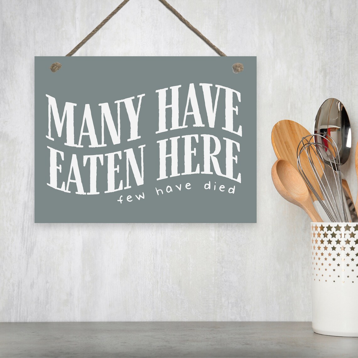 Many Have Eaten Here, Few Have Died Kitchen Art Print - Image 2