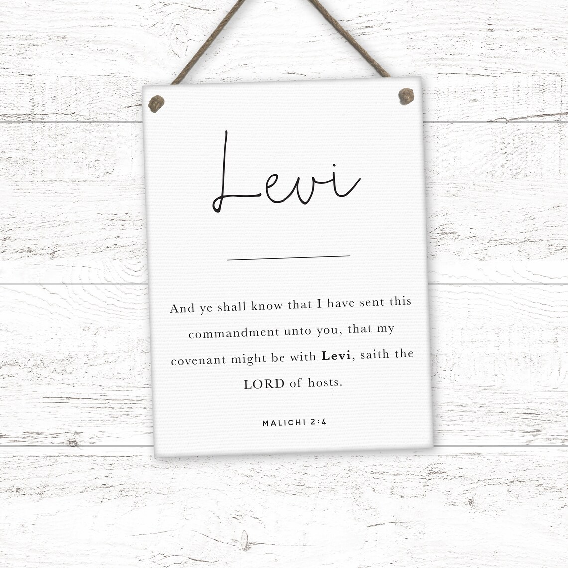 Biblical Names Meanings Religious Farmhouse Decor Print - Image 2