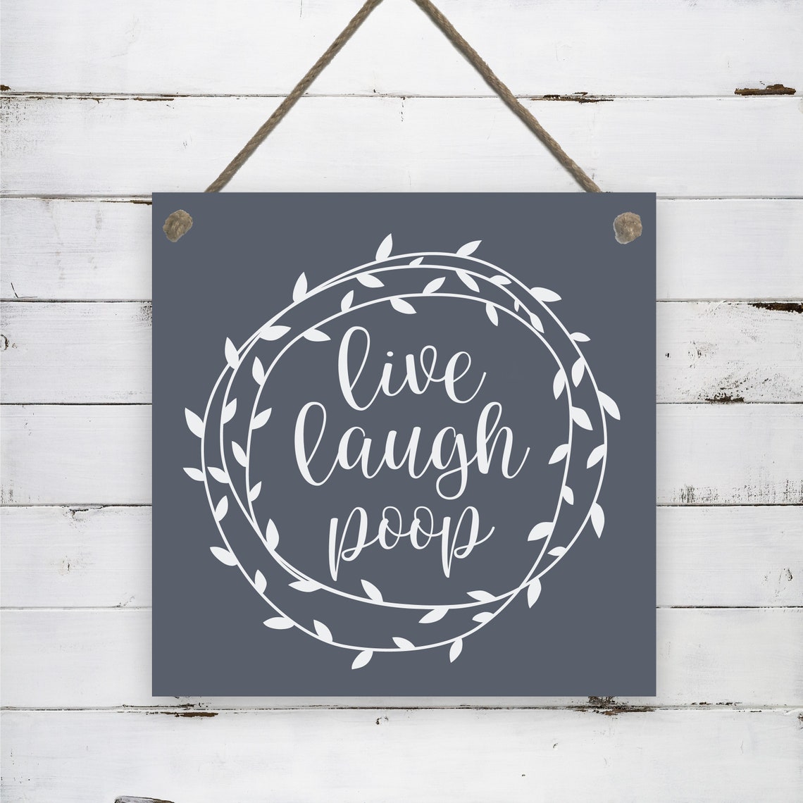 Live Laugh Poop Funny Bathroom Signs Washroom Home Decor On Humorous Restroom Signs Adult Jokes Toilet Humor Guest Bath Decor - Image 2