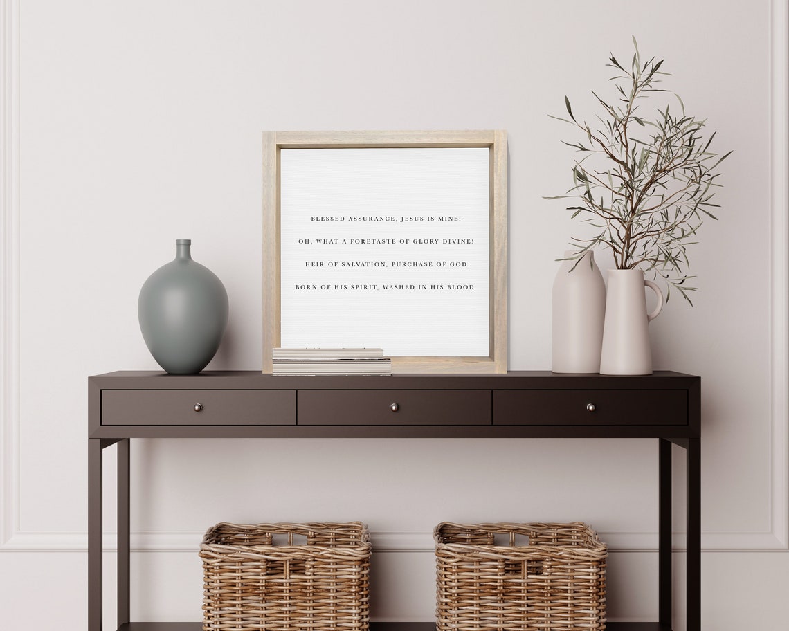 Blessed Assurance Jesus Is Mine Hymn Lyrics Christian Wall Art - Image 3