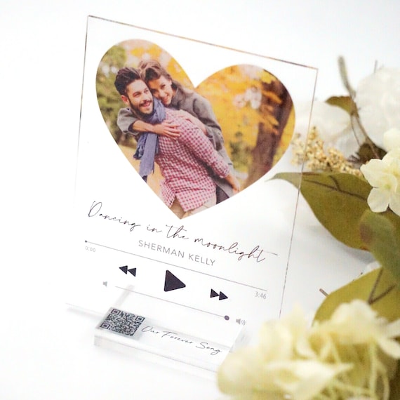 Custom Music Plaque, Personalized Photo Song Gift