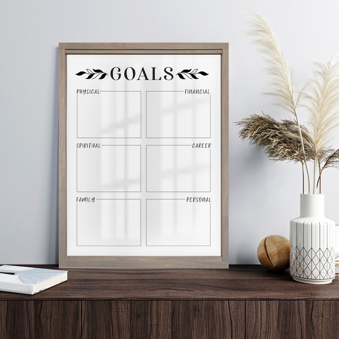 Custom Goals Dry Erase Board New Year Planner Wall Art Decor - Image 3