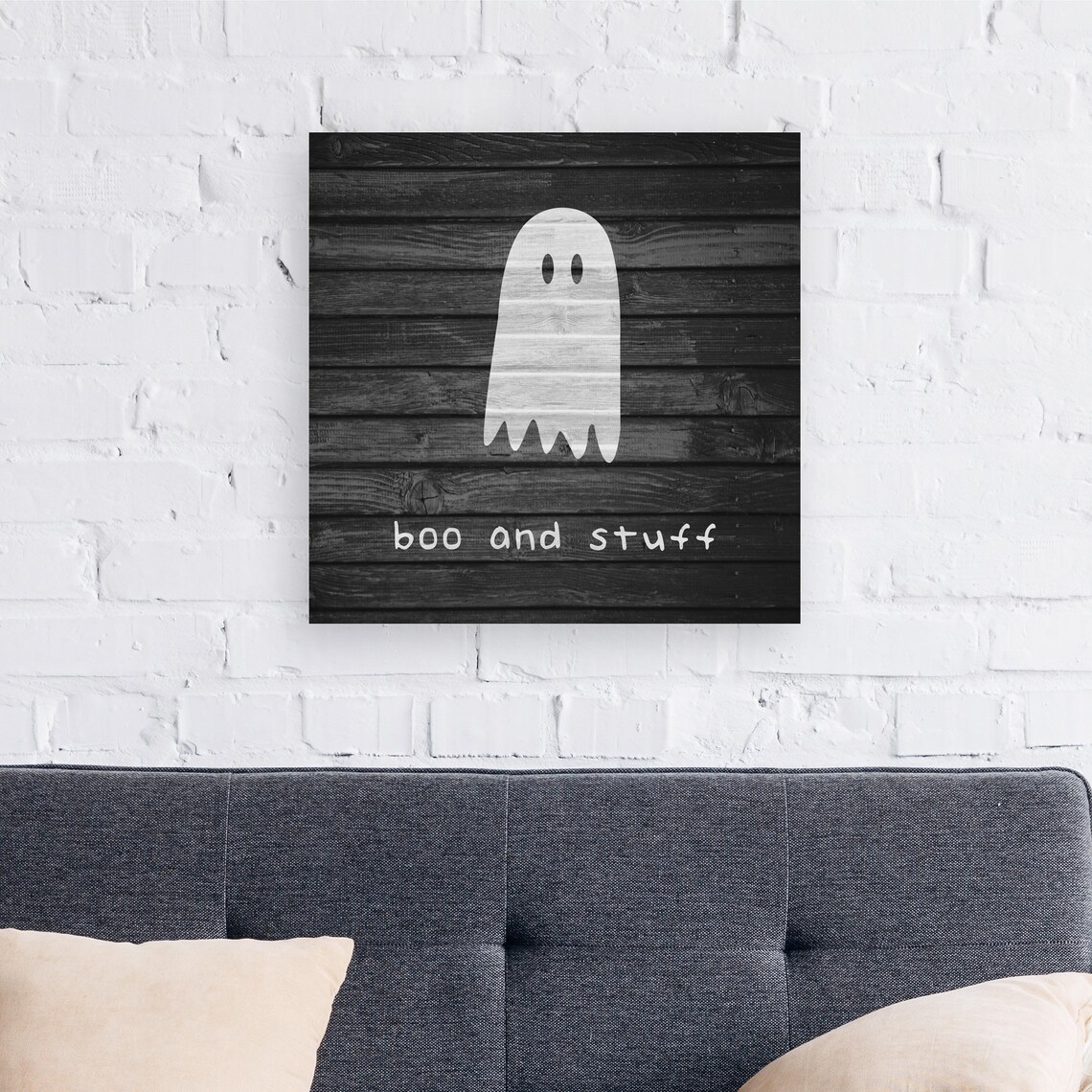 Boo And Stuff Cute Halloween Farmhouse Poster - Image 3