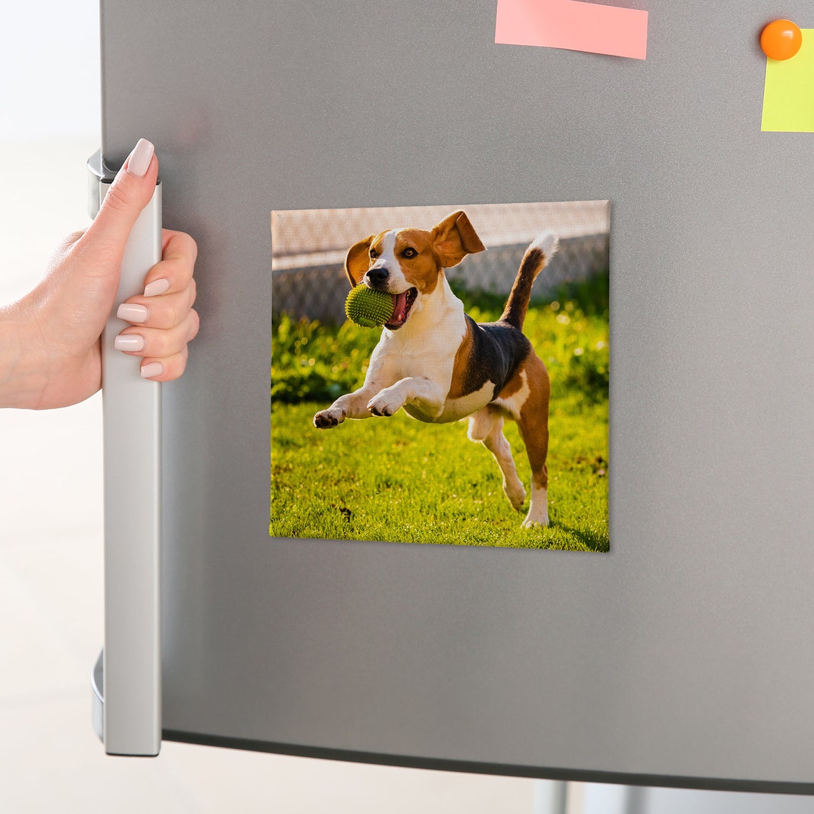 Custom Square Photo Magnetic Canvas Fridge Sunset Display Print - Image 3