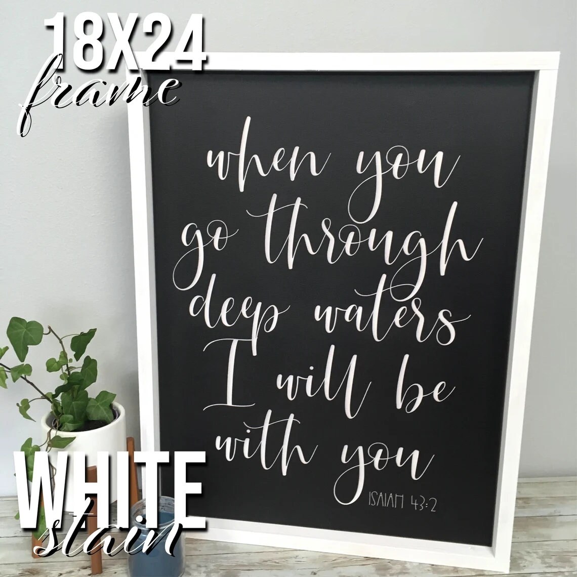 Isaiah 43:2 Scripture Art Print, Custom Wall Decor - Image 2