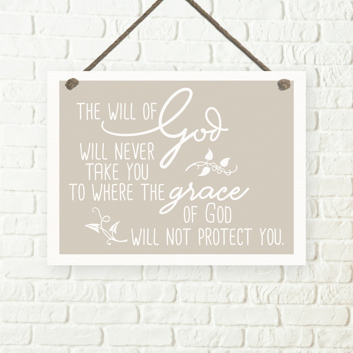 The Will Of God Religious Church Sign Art Print - Image 2