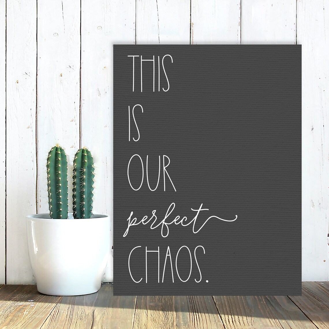 Perfect Chaos Family Signs, Farmhouse Wall Art Print - Image 3