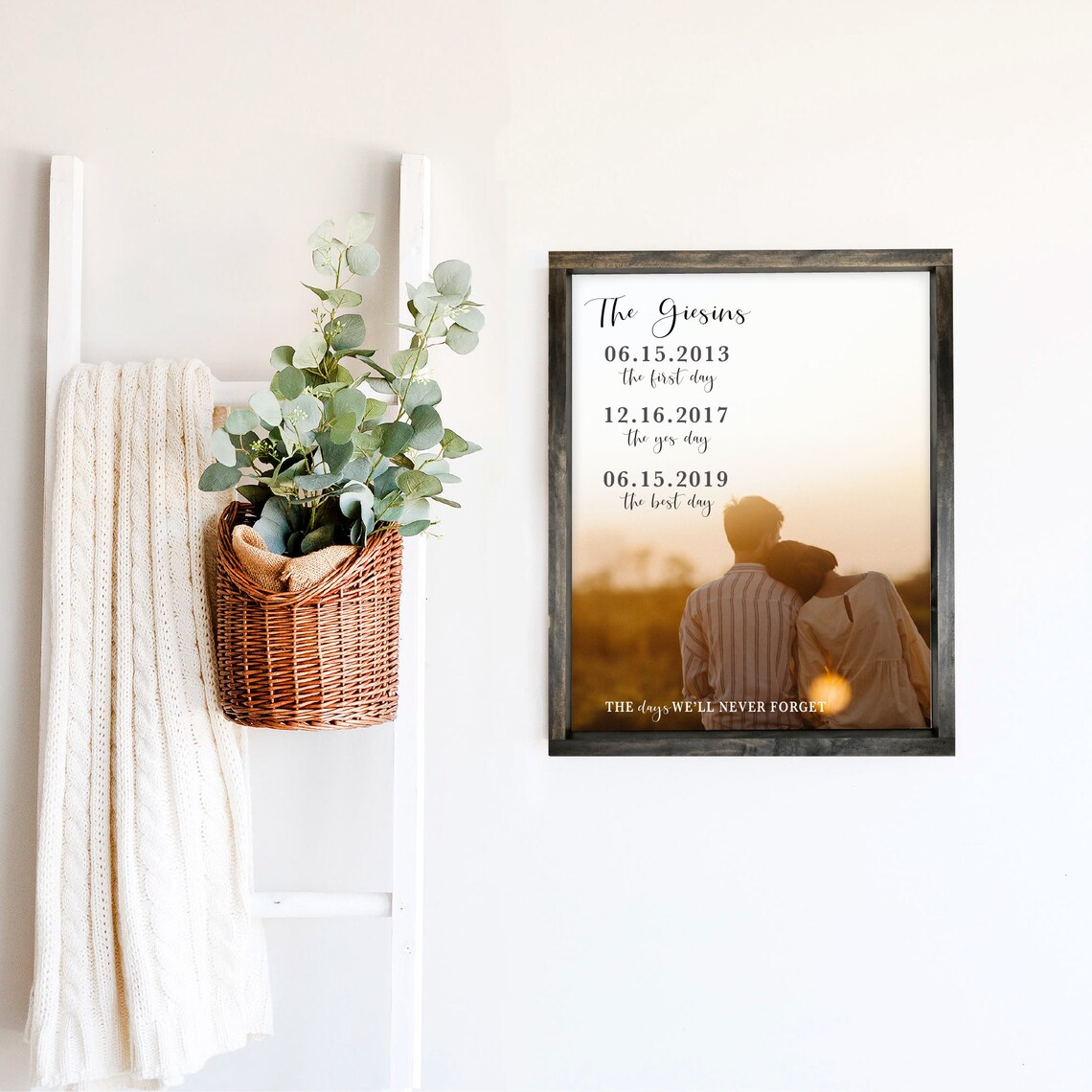 Last Name With Special Dates, Anniversary Gift - Image 3
