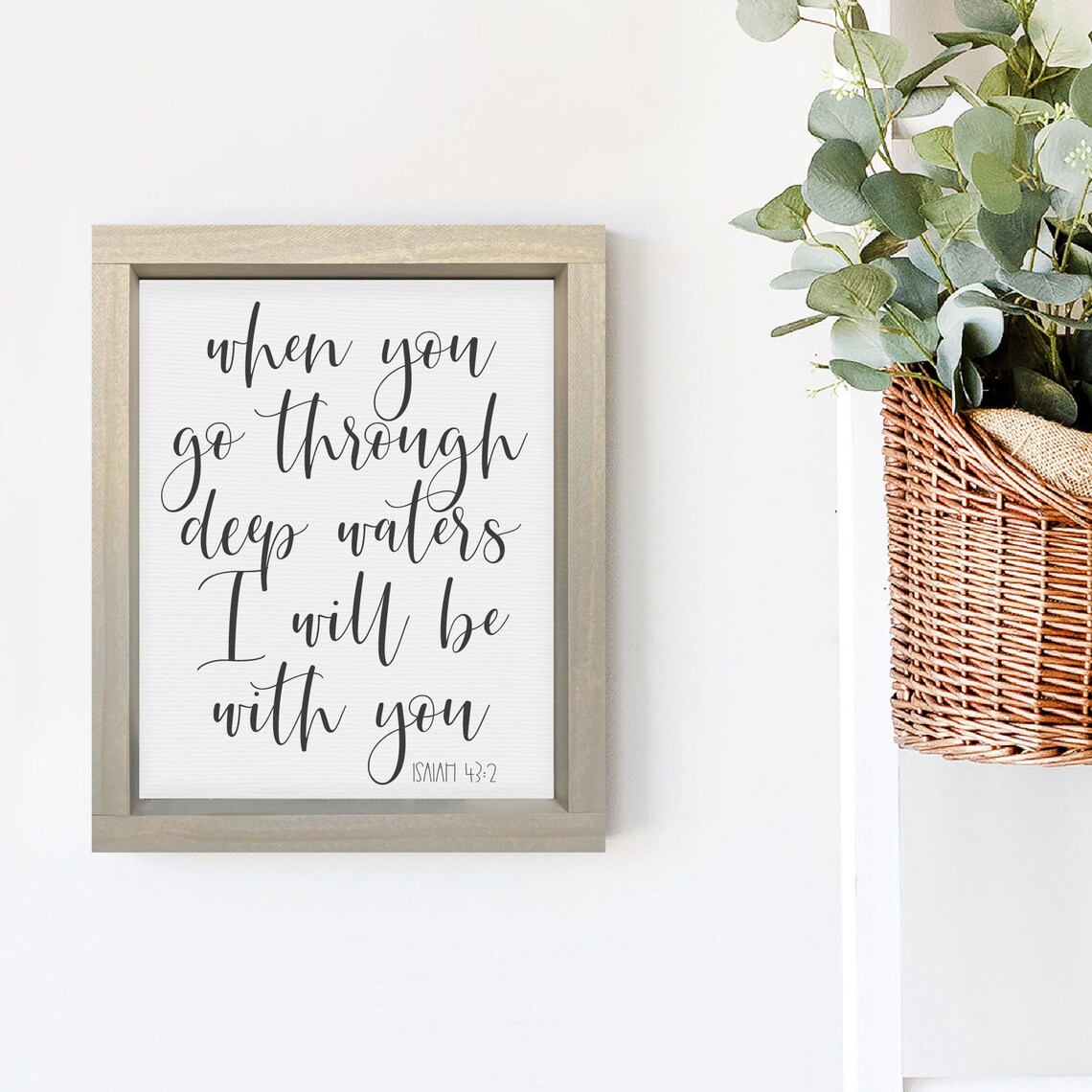 Isaiah 43:2 Scripture Art Print, Custom Wall Decor - Image 3