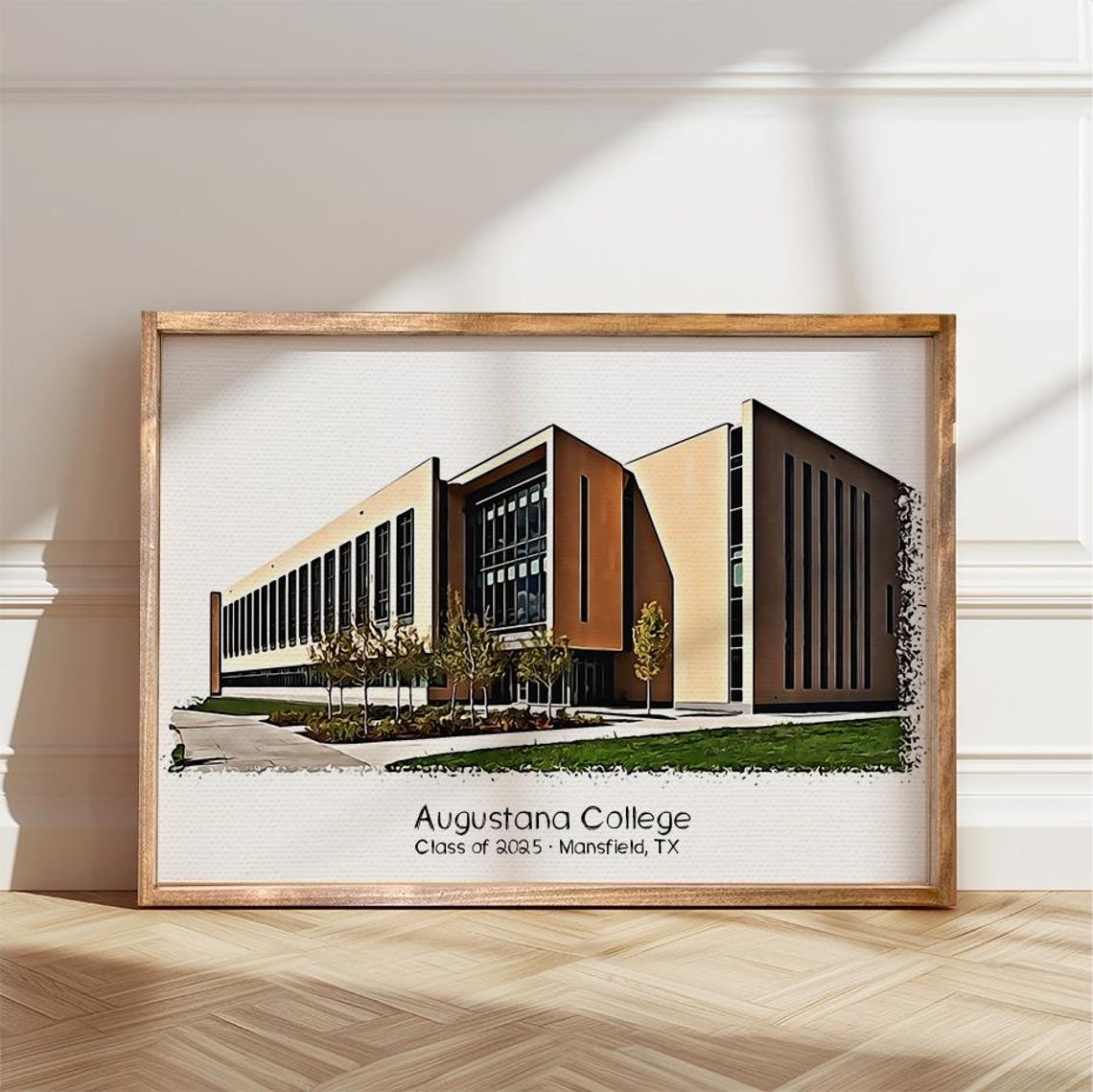 Augustana College Mansfield TX Class of 2025 Campus Print Gift