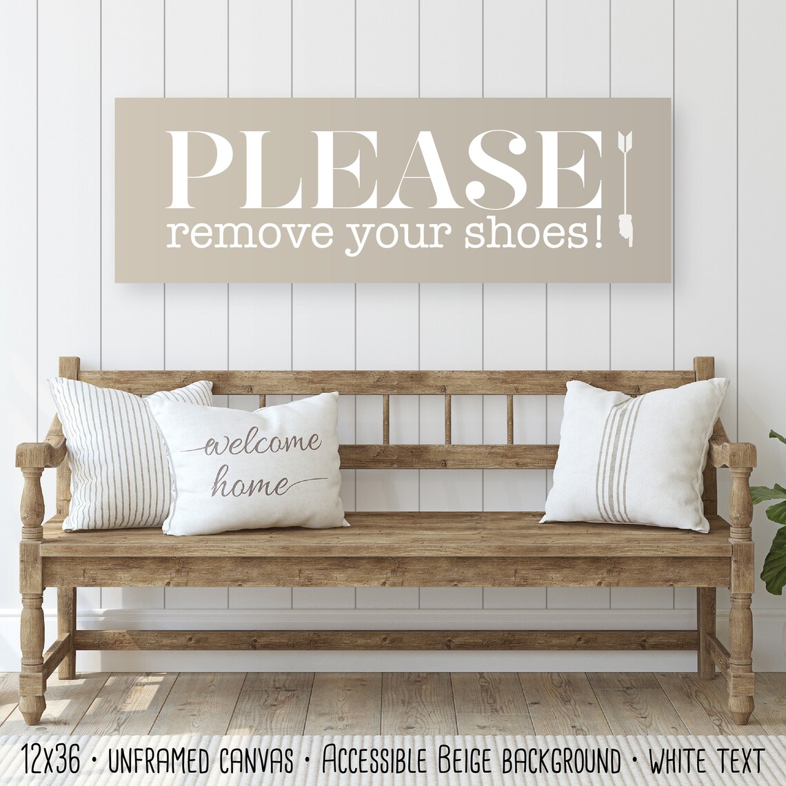 Please Remove Your Shoes Retro Vintage Sign, Farmhouse Decor - Image 3