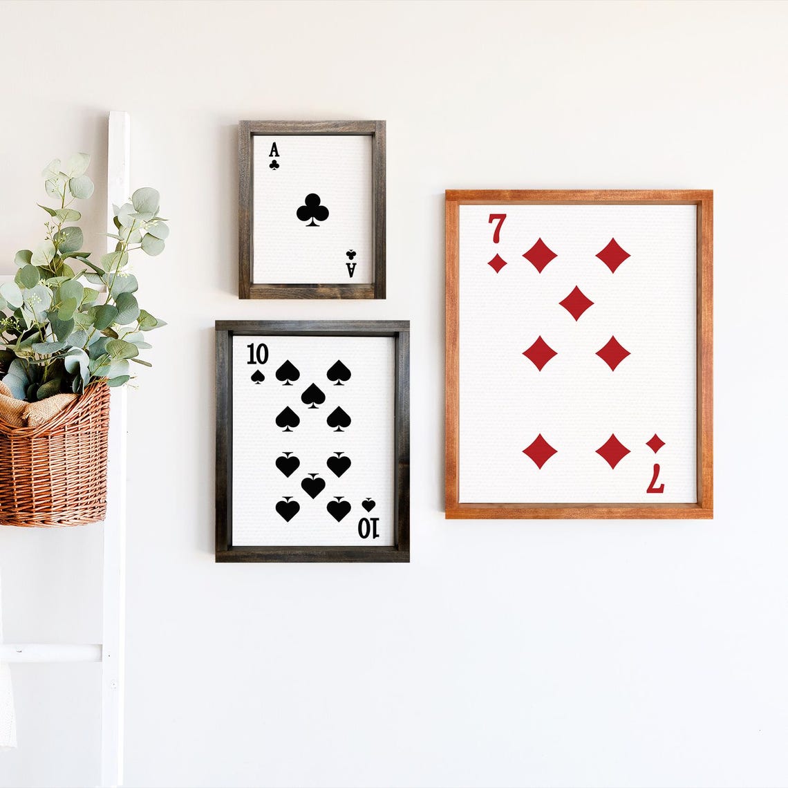 Vintage Playing Card Set Canvas Gallery Wall Man Cave Decor Wall Art - Image 3