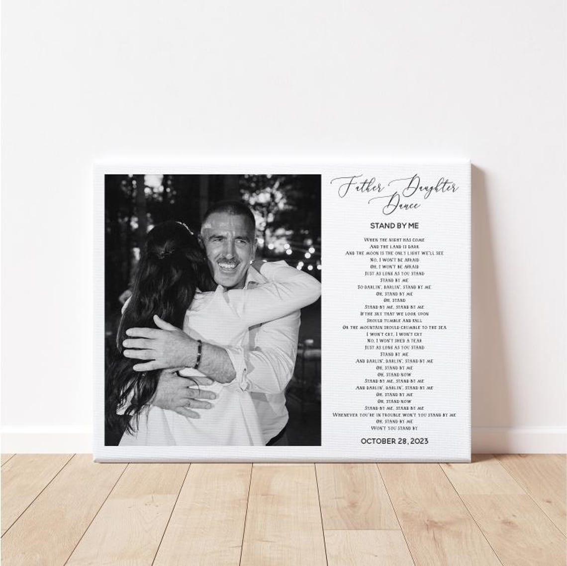 Father Daughter Dance Song Lyrics Poster Custom Wedding Photo Keepsake - Image 3
