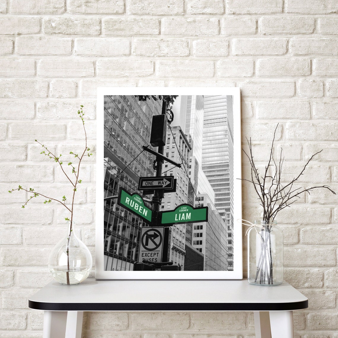 Intersection Of Love Custom Street Sign Corner Couples Photo Poster - Image 3