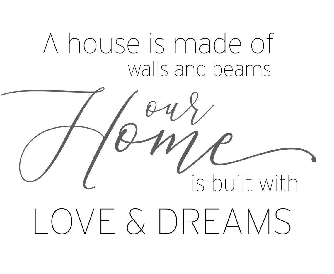 A House Is Made Of Walls Our Home Is Built With Love And Dreams Poster - Image 3