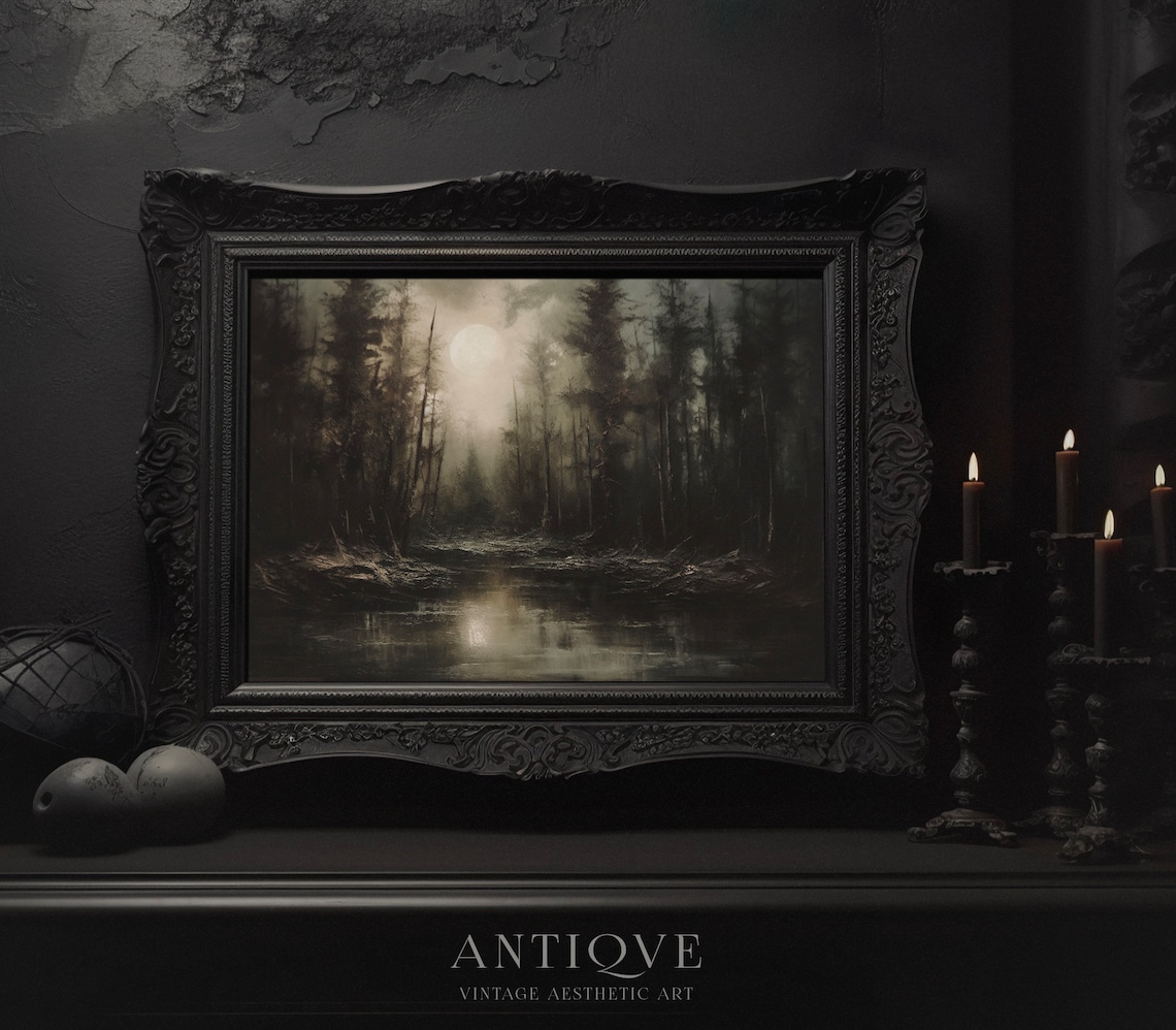 Halloween Gallery Wall, Dark and Moody Gothic Decor - Image 4