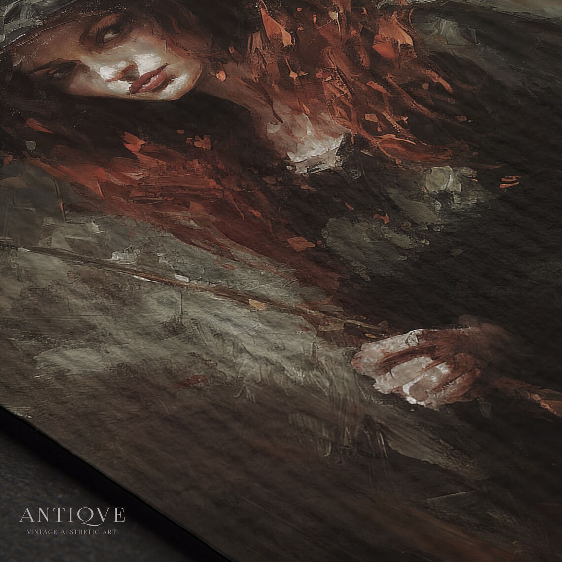Halloween Witch Painting, Subtle Halloween Art - Image 3