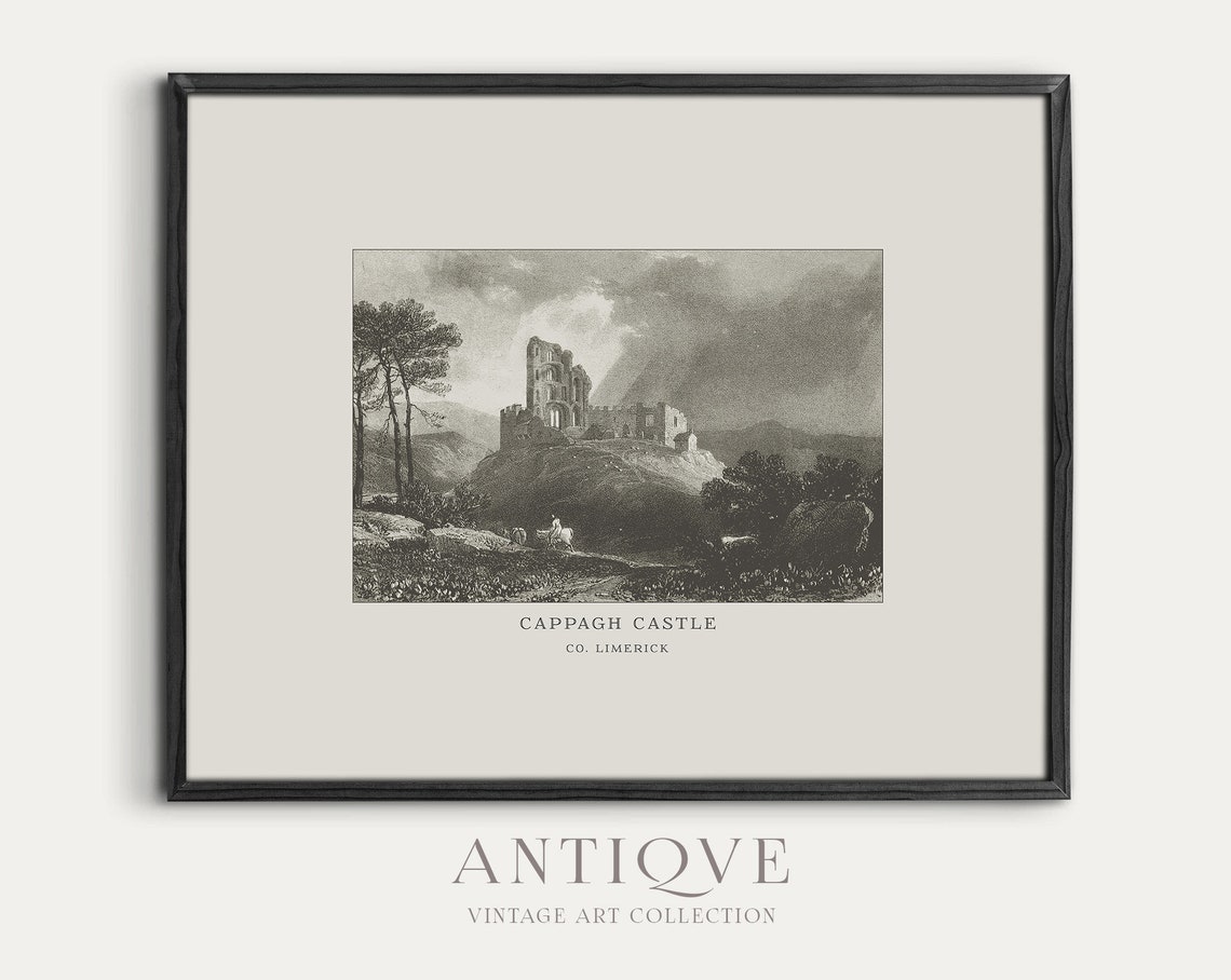 Cappagh Castle Co Limerick Ireland Antique Engraving Art Poster - Image 4