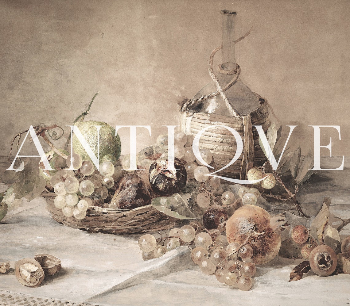 Vintage Still Life Fruits Art Print - Image 4