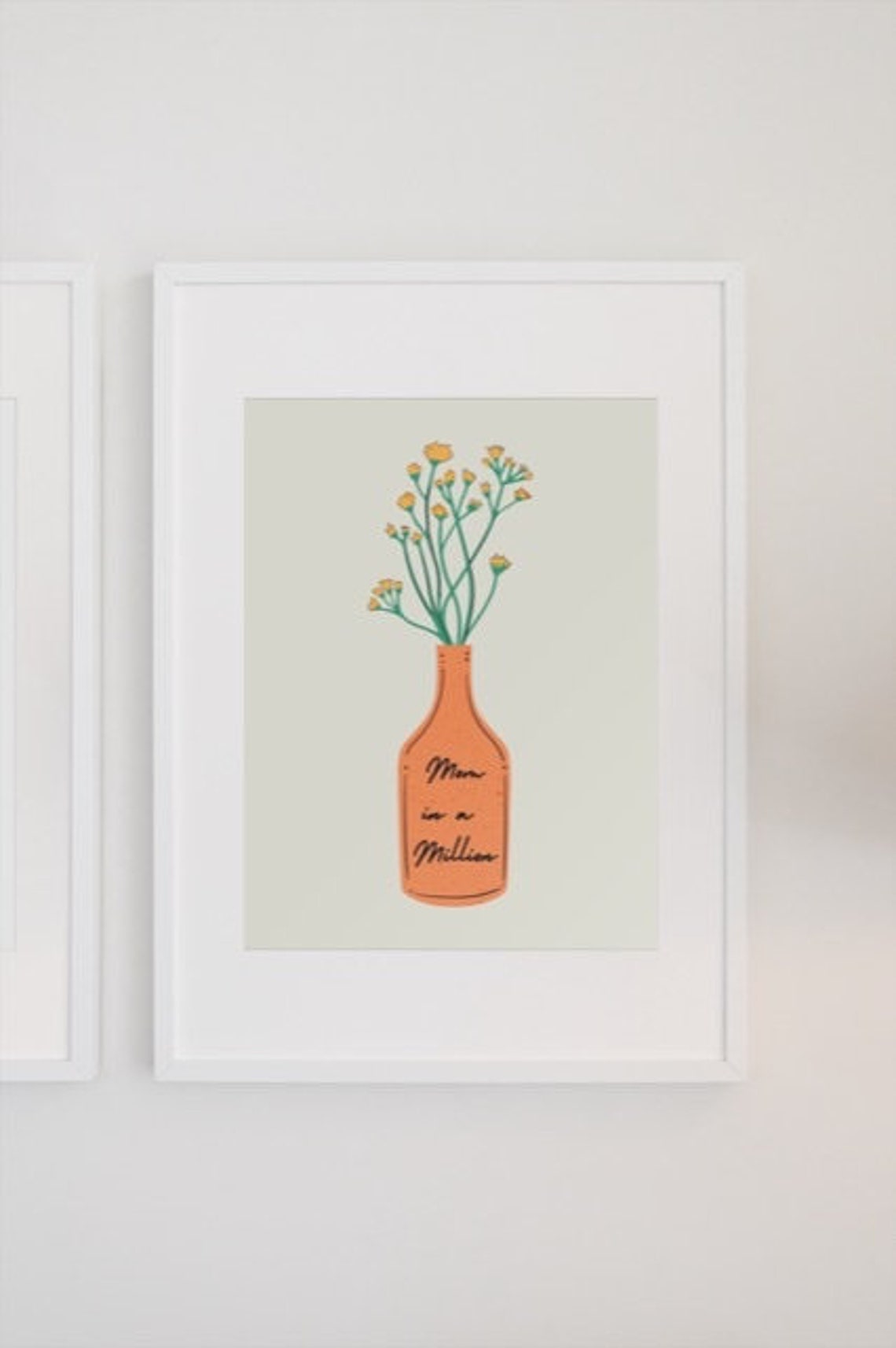 Sweet Mum In A Million Floral Bottle Mothers Day Gift Poster