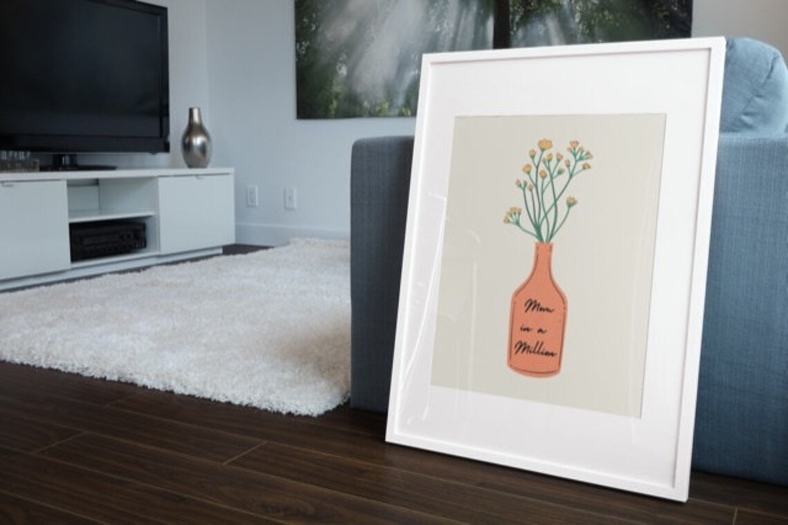 Sweet Mum In A Million Floral Bottle Mothers Day Gift Poster - Image 2