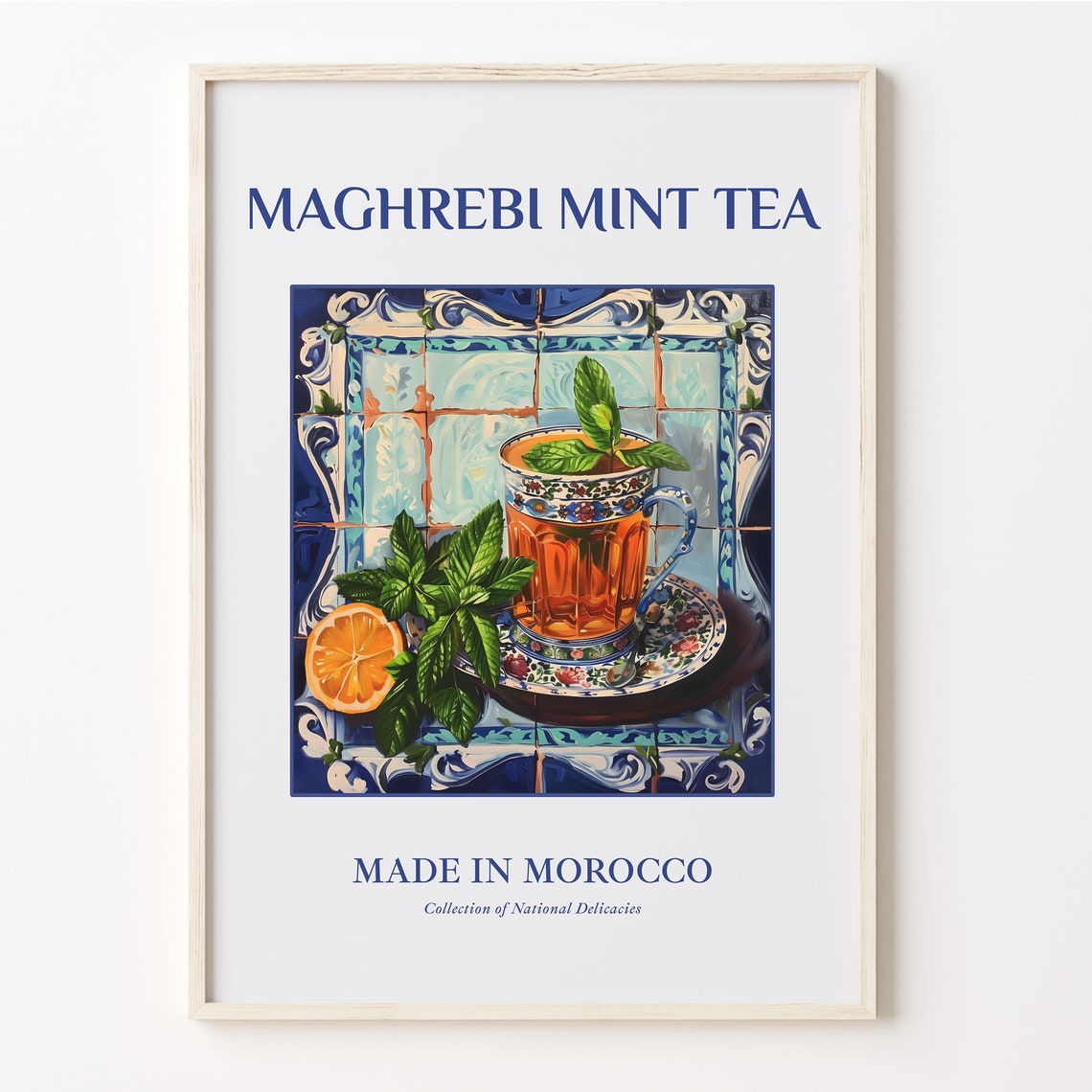 Maghrebi Mint Tea Moroccan National Delicacy Drink Art Poster
