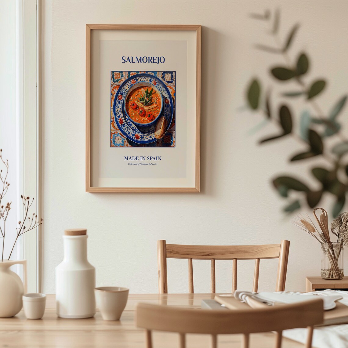 Salmorejo Spanish Tomato Soup Maiolica Tile Art Kitchen Art Poster - Image 3