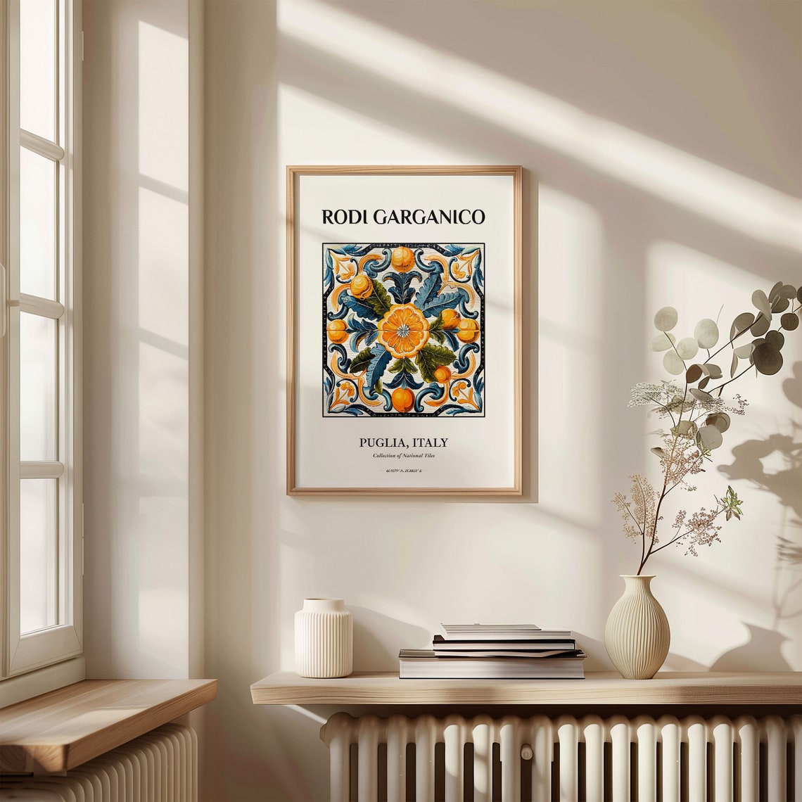 Rodi Garganico Puglia Italy Citrus Blossom Fruit Tile Art Poster - Image 3
