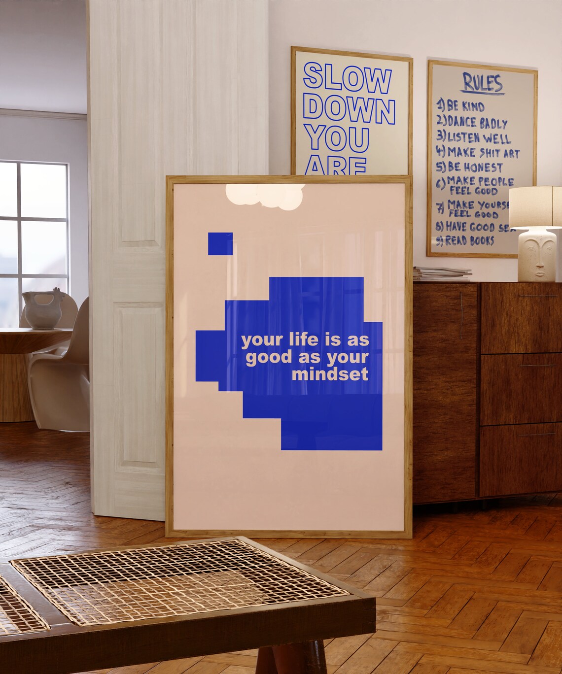 Your Life Is As Good Mindset Quote Print Dorm Room Art Maximalist Inspirational Motivational Typography