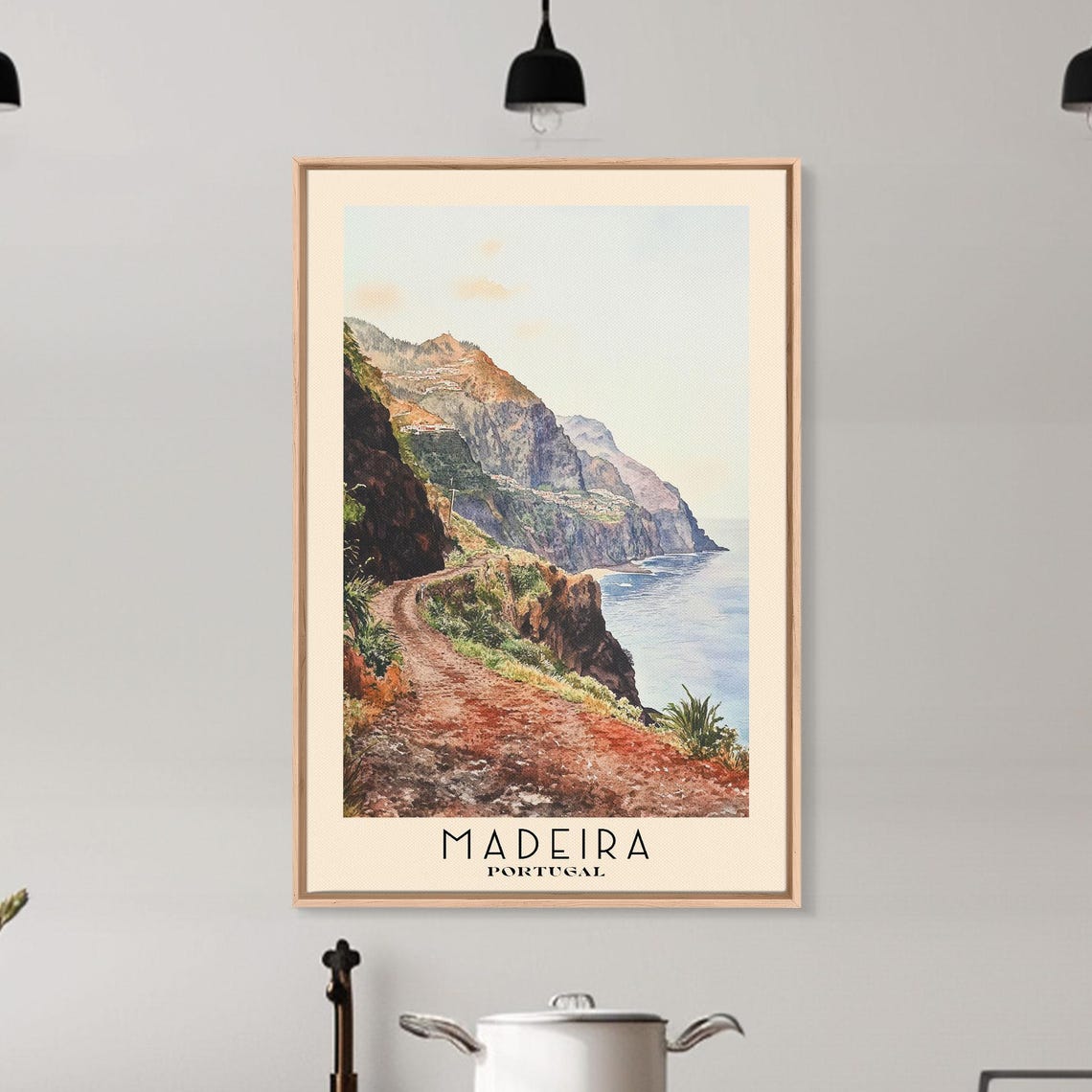 Madeira Portugal Dramatic Cliffs Coastal Trail Ocean View Poster - Image 6