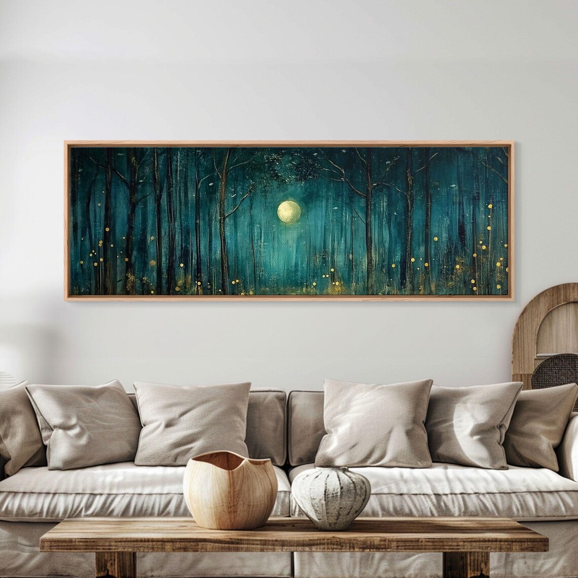 Dark Fantasy Forest At Midnight Wall Art Print - Image 3