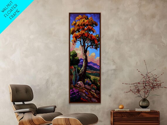 Vertical Textured Mountain Painting Printed On Modern Art Prints For Living Room Tall And Skinny Wall Art New House Gift