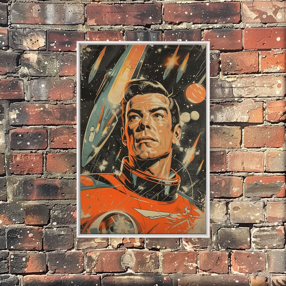 Astronaut Comic Book Pop Art, Retro Futuristic Space Art - Image 5