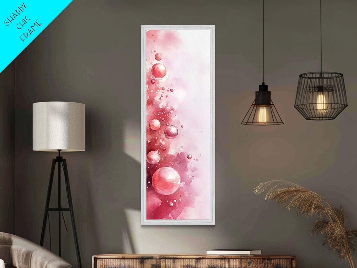 Pink Bubbles Abstract Watercolor Playful Modern Fun Wall Art - Image 5