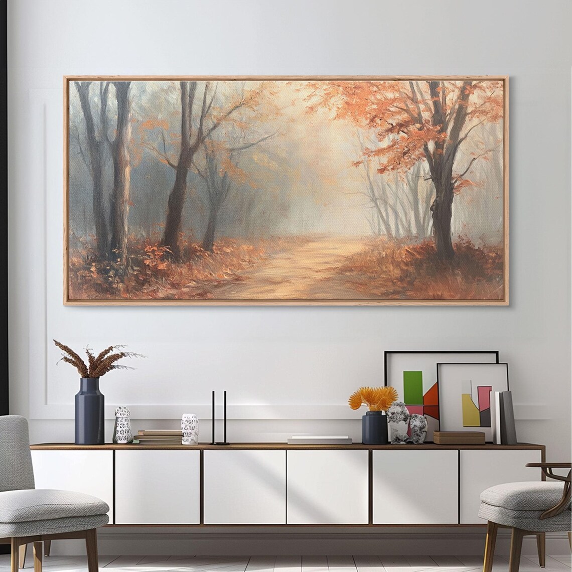 Path Through The Fall Forest, Winter Wonderland Decor