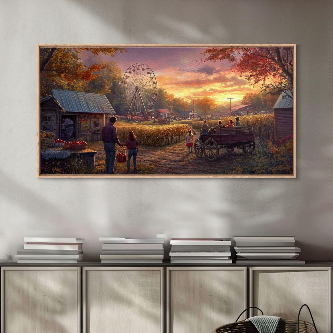 Cozy Christmas Living Room Tree Presents Holiday Interior Scene Poster - Image 3