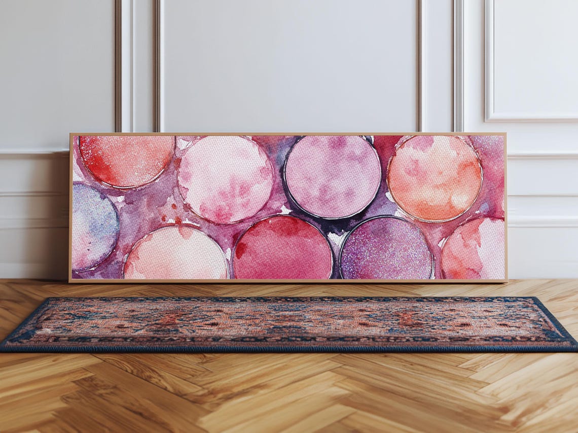 Glitter Eyeshadow Art Print Makeup Lover Decor Light Pink Abstract Wall Art Bedroom Aesthetic Makeup Room Glamorous Artwork - Image 4