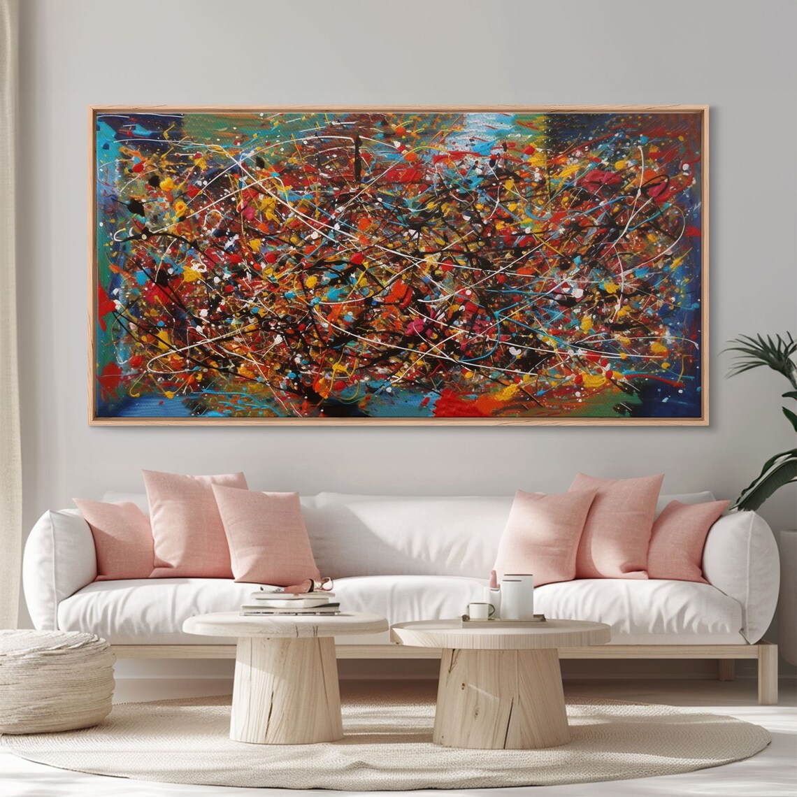 Jackson Pollock Style Abstract Graffiti Wall Art Print - Image 4