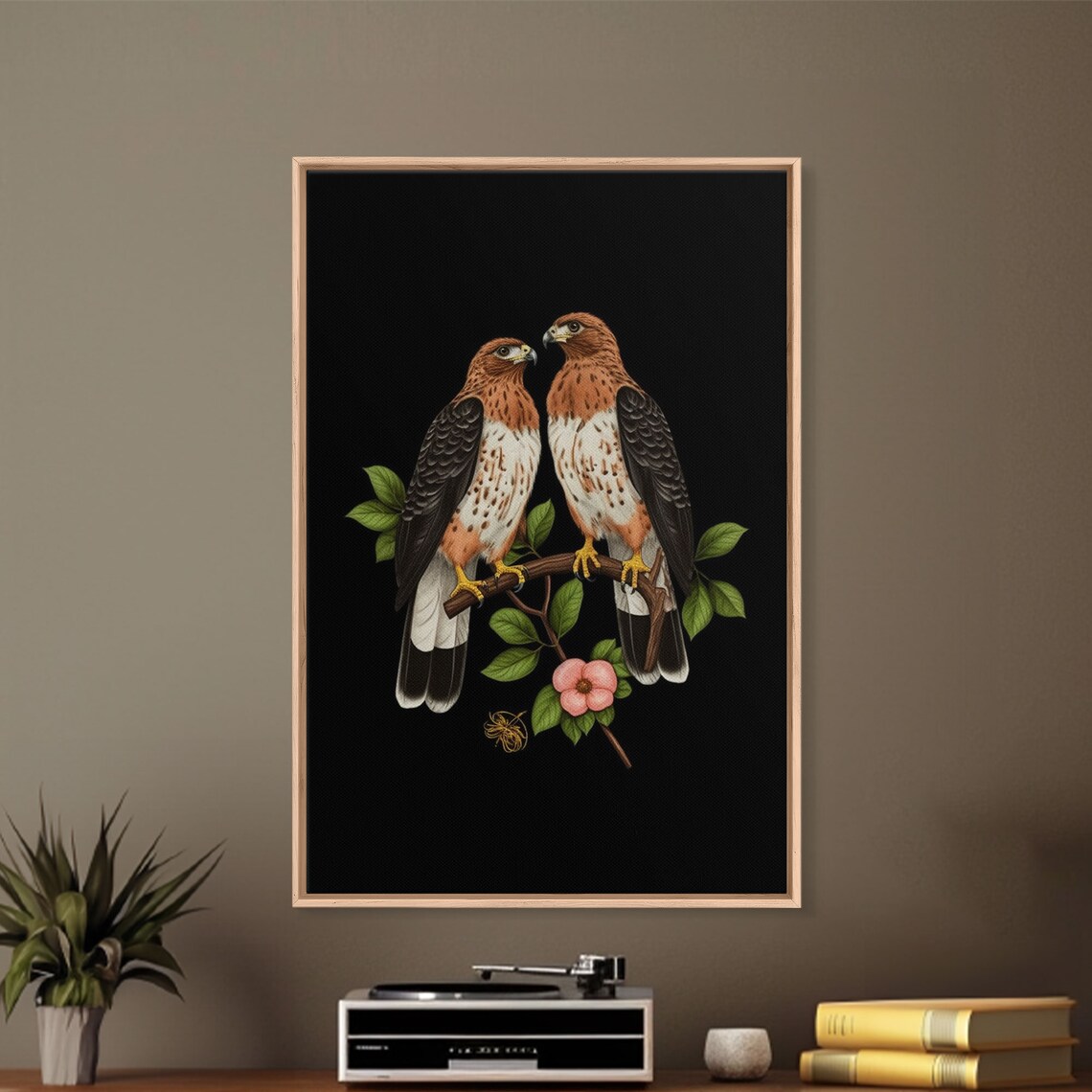 Pair of Hawks, Nature Wall Art Print for Birds - Image 4