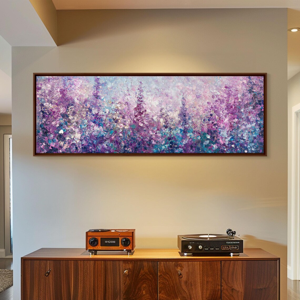 Lavender and Lilacs Boho Art Print, Purple Florals - Image 4