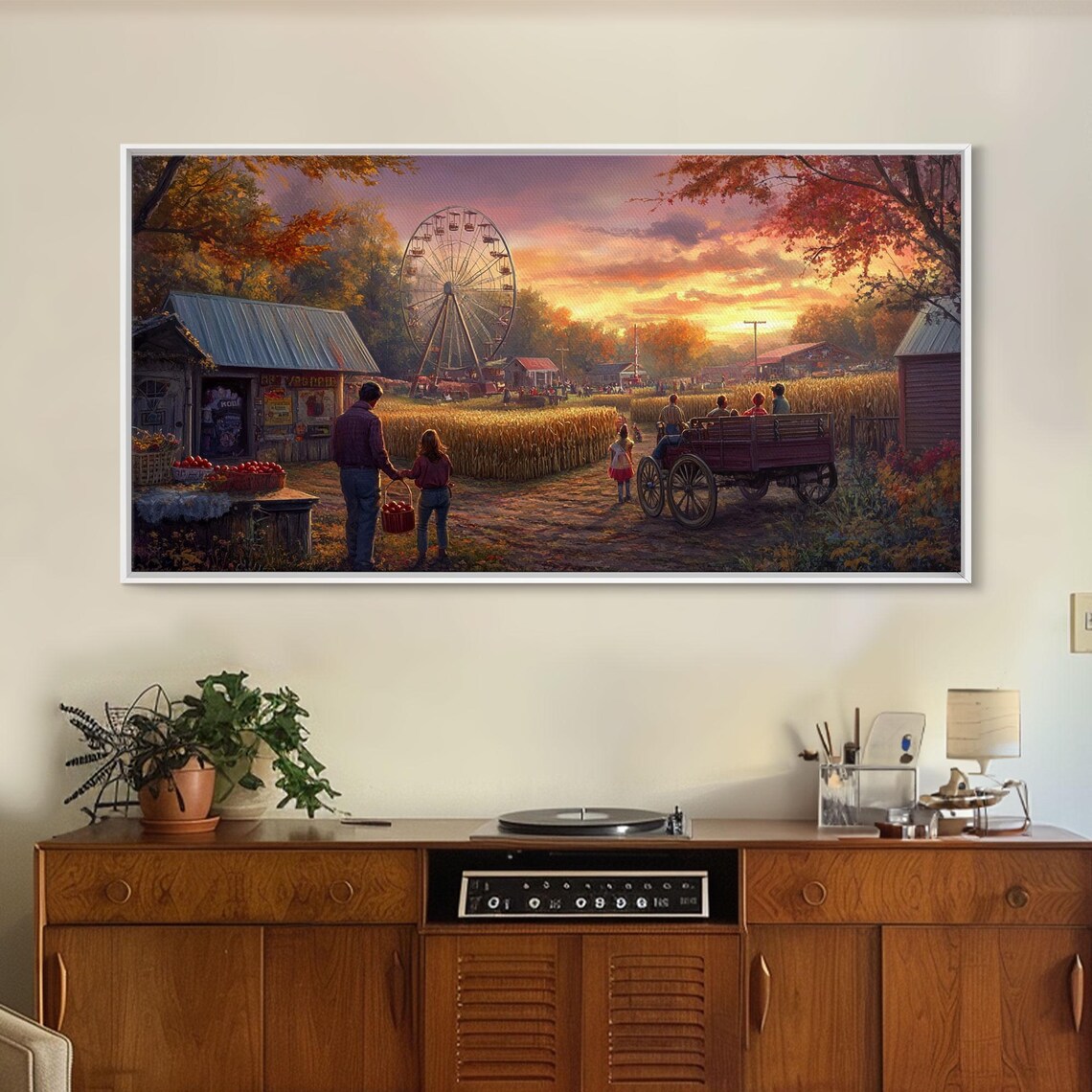 Cozy Christmas Living Room Tree Presents Holiday Interior Scene Poster