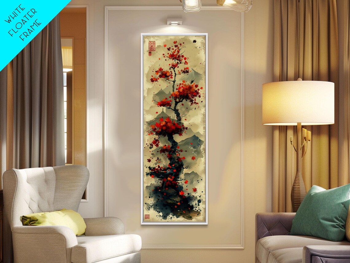 Autumn Bonsai Tree, Traditional Japanese Ukiyo-E Art Print - Image 6