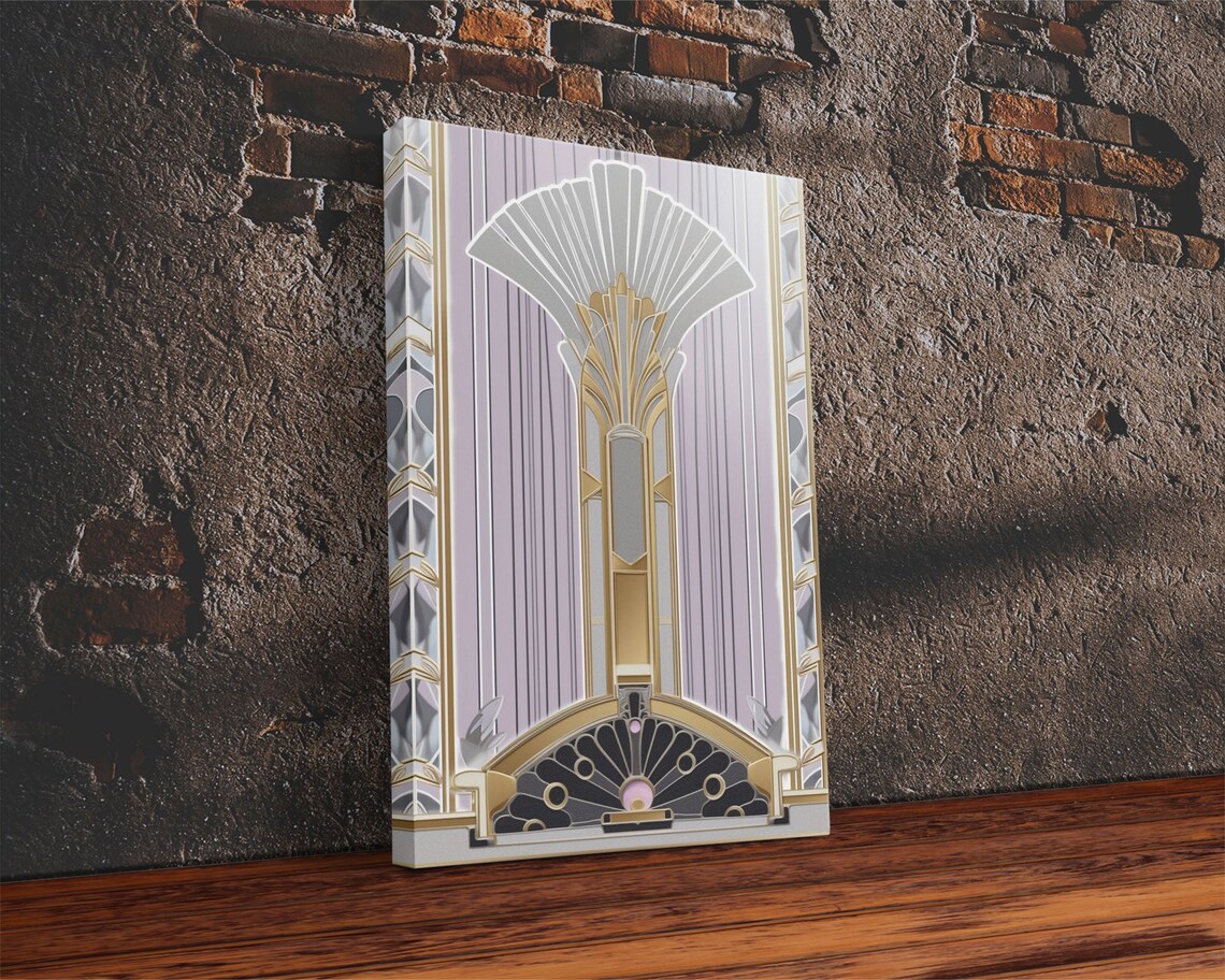 Art Deco Gold Pastel Colors, Mid-Century Modern Art Print - Image 2