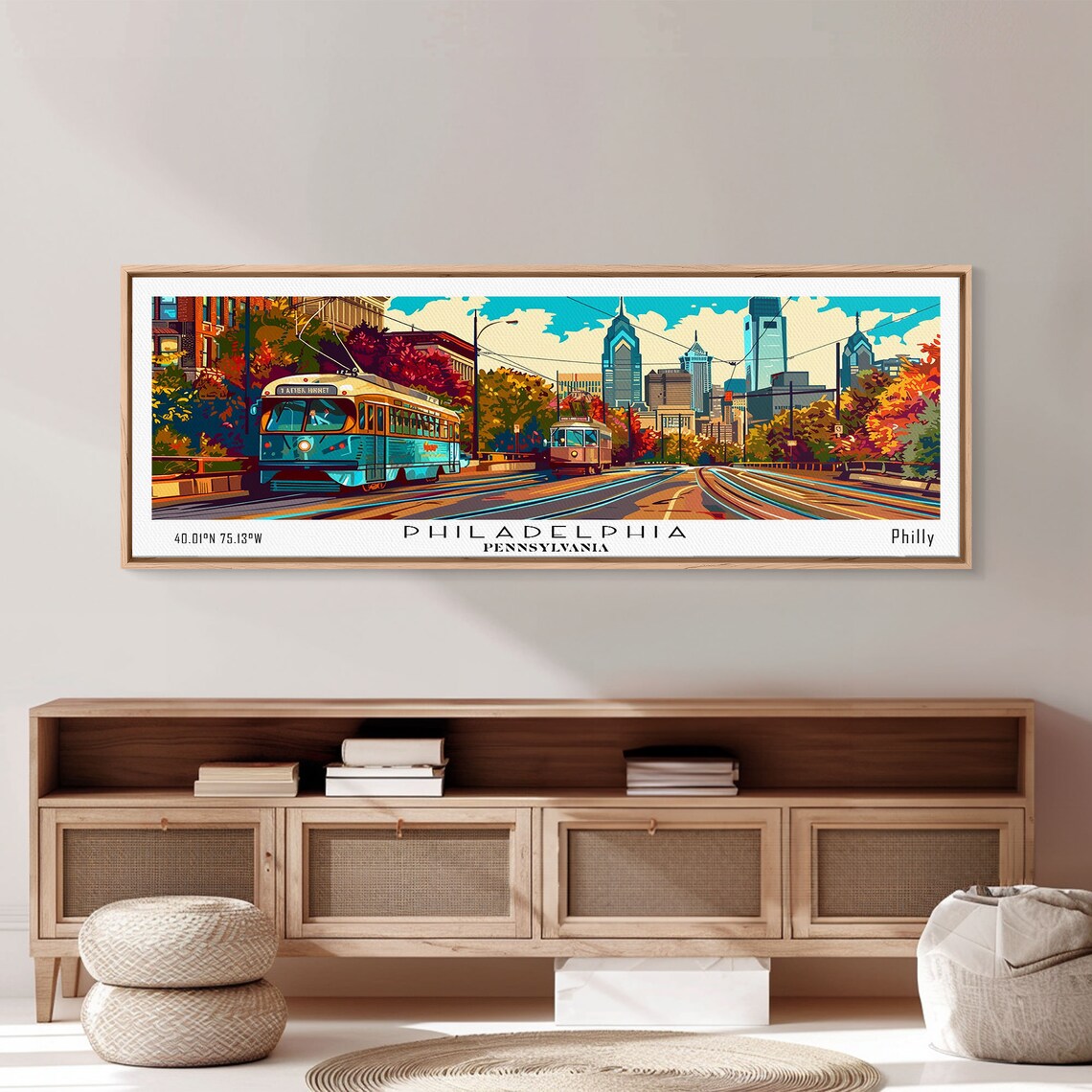 Philadelphia Pennsylvania Retro Style Travel Poster - Image 4