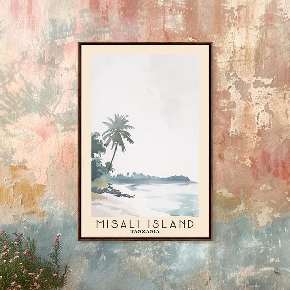 Misali Island Tanzania Watercolor Print Vacation Gift Wall Art Vacation Wall Art Vacatation Beach Decor Beach Or Lakehouse Art