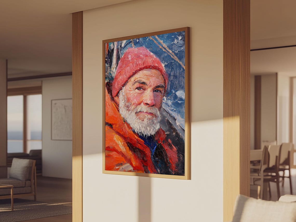 Fisherman Painting Print Fisher Decor Fisherman Wall Art Oil Painting Of A Fisherman Print Alaskan Wall Art Nuevart